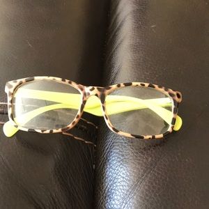 Fashion glasses cheetah and lime green